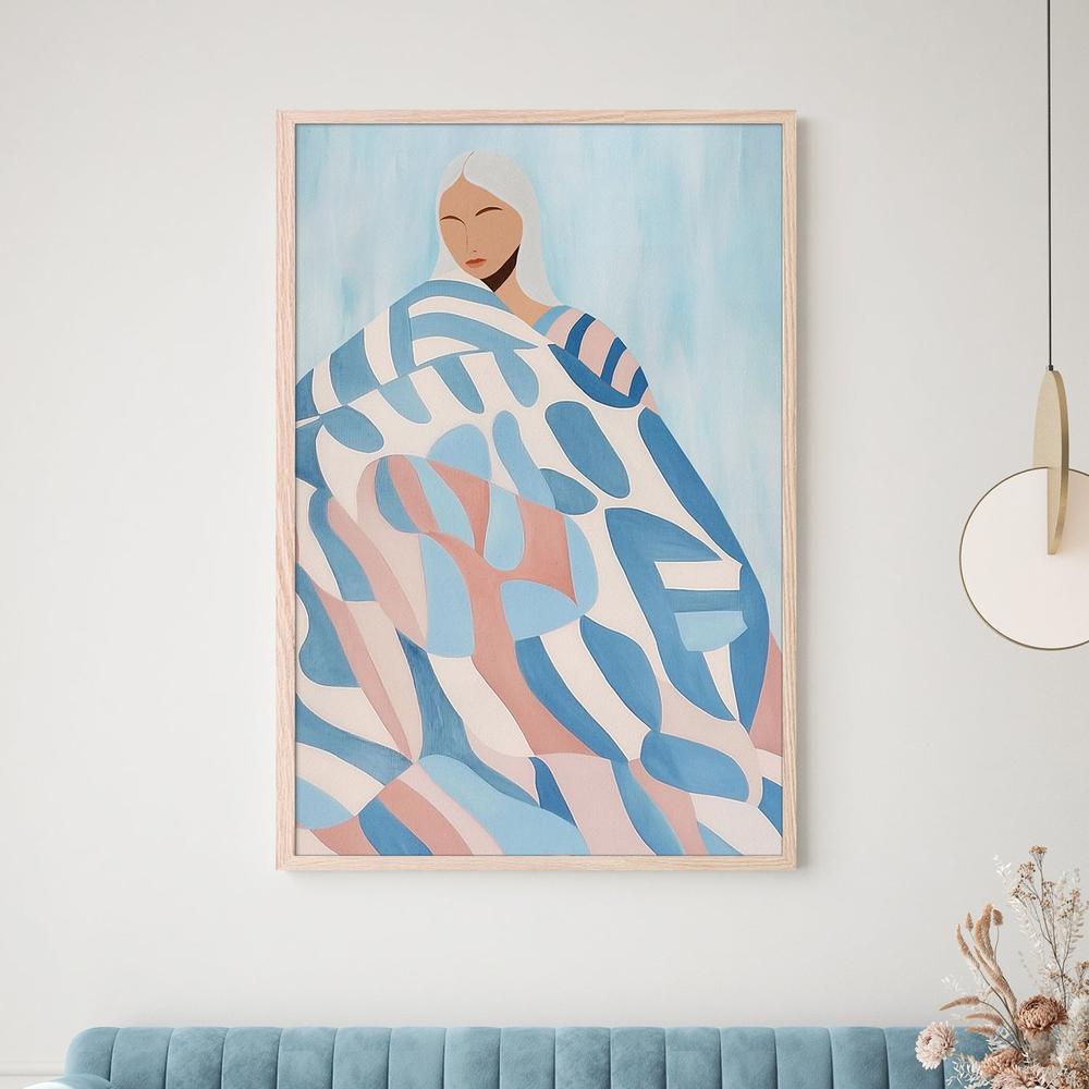 Serene Patterned Woman-by-Essa Van Reis-wall-art-print-canvas-poster-framed-Gioia