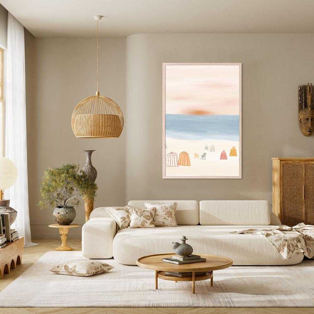 Serene Sunset Beach-by-Menina Lisboa-wall-art-print-canvas-poster-framed-Gioia