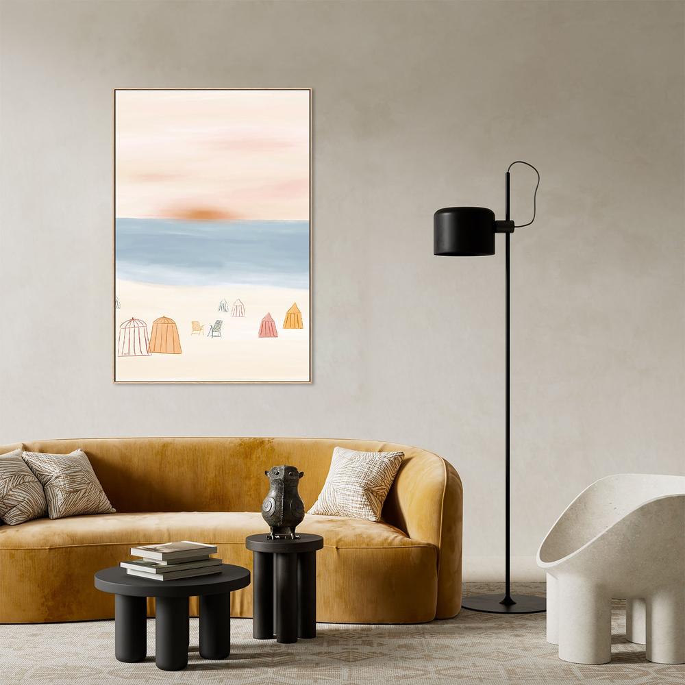 Serene Sunset Beach-by-Menina Lisboa-wall-art-print-canvas-poster-framed-Gioia