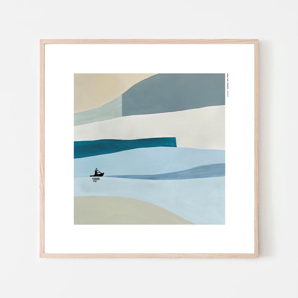 Serene Water Paddler-by-Alex Nereuta-wall-art-print-canvas-poster-framed-Gioia