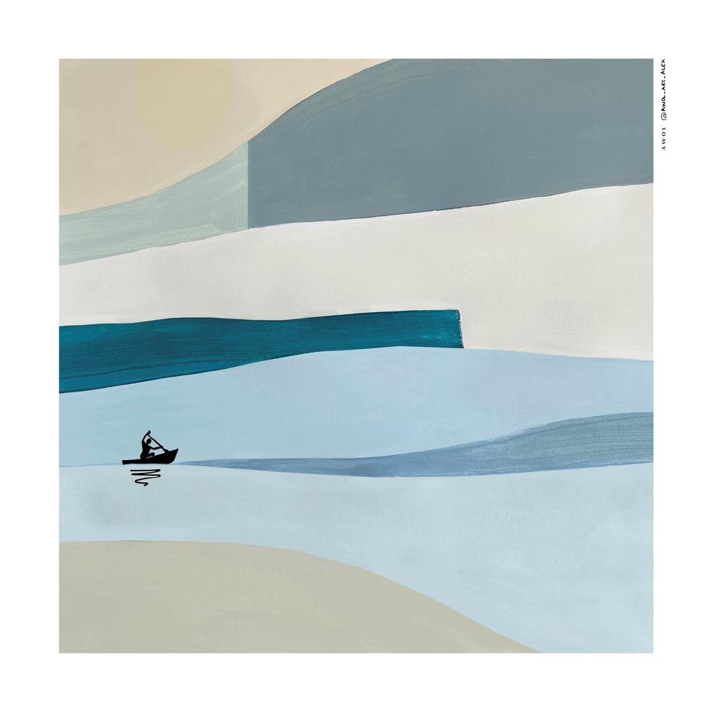 Serene Water Paddler-by-Alex Nereuta-wall-art-print-canvas-poster-framed-Gioia
