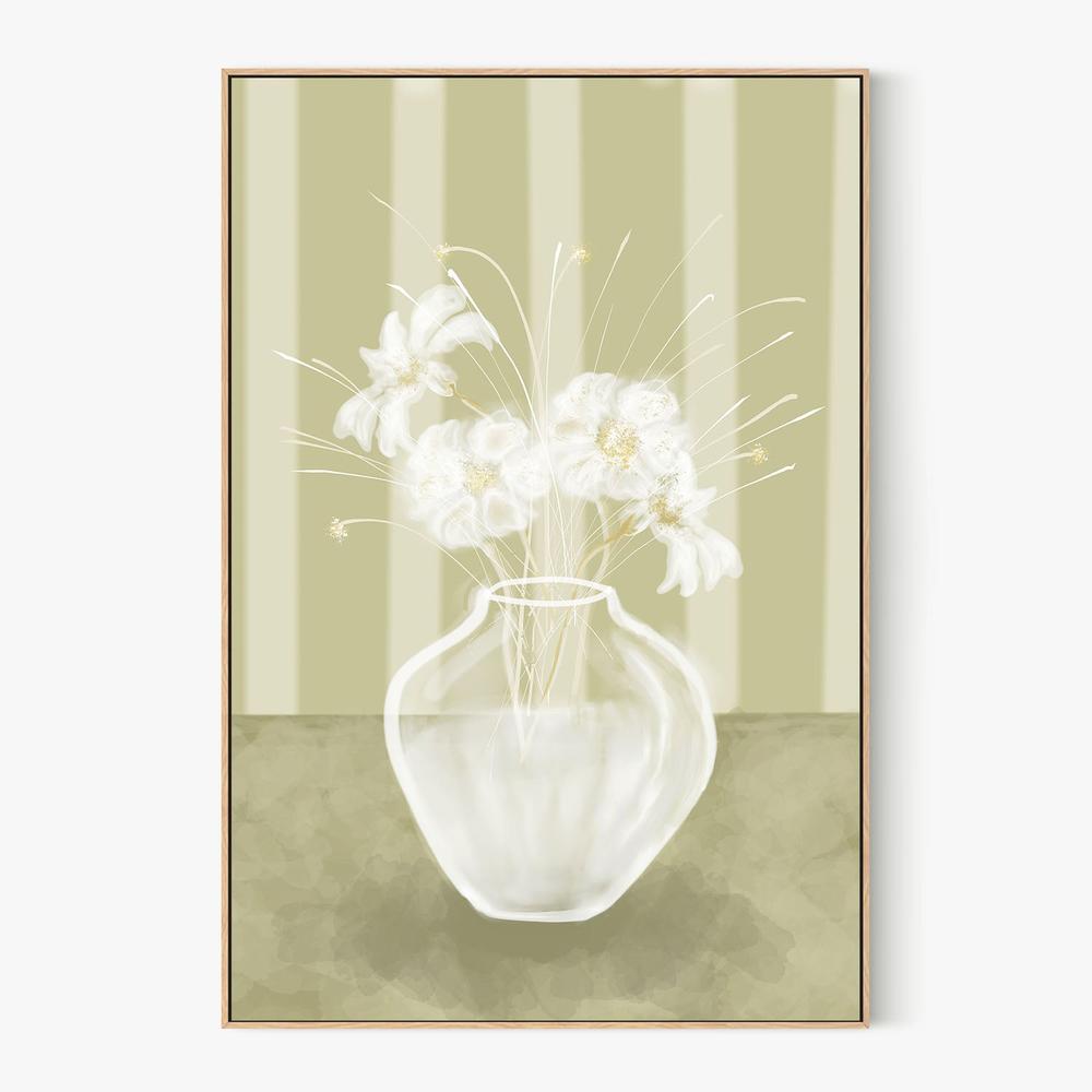 Serene White Flowers-by-Sannel Larson-wall-art-print-canvas-poster-framed-Gioia