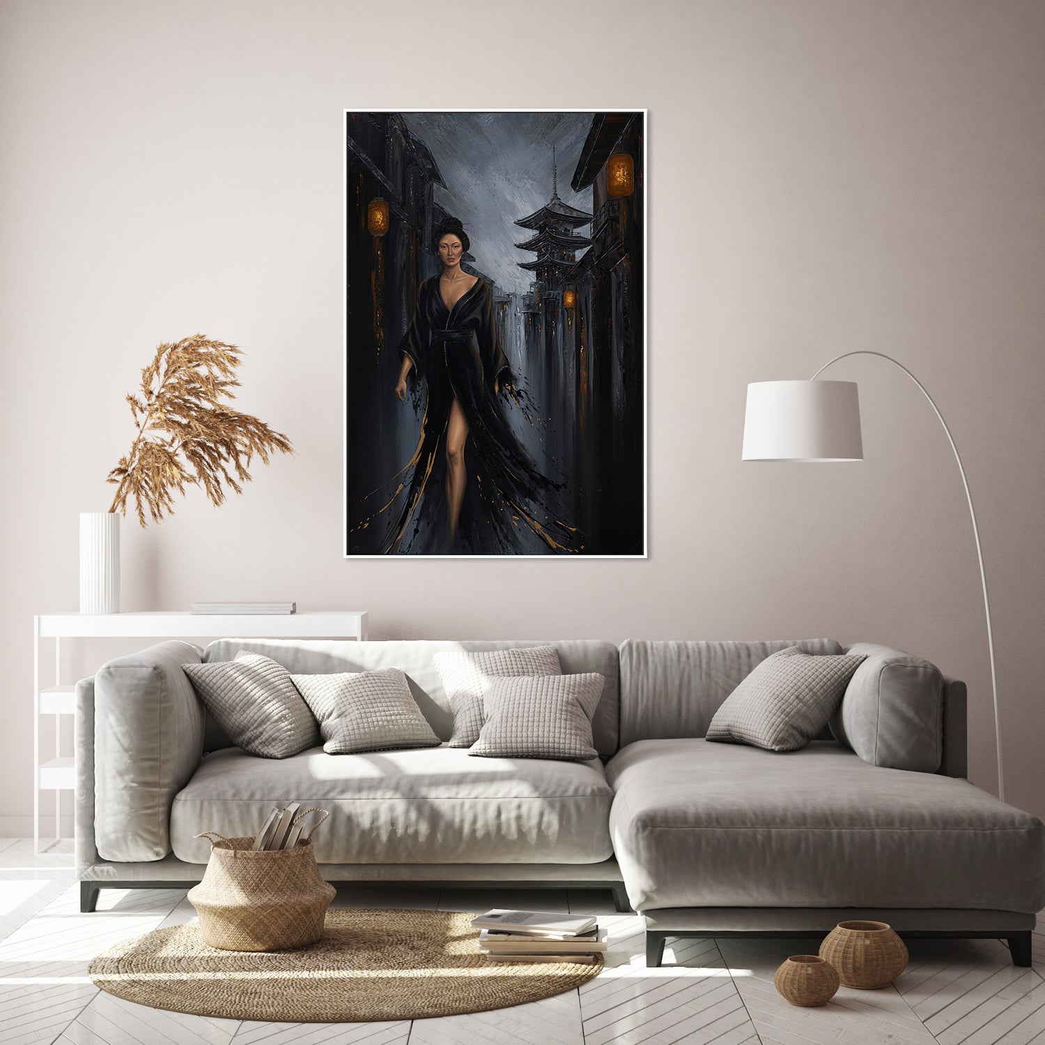 Shadow of the Geisha-by-Isabella Karolewicz-wall-art-print-canvas-poster-framed-Gioia