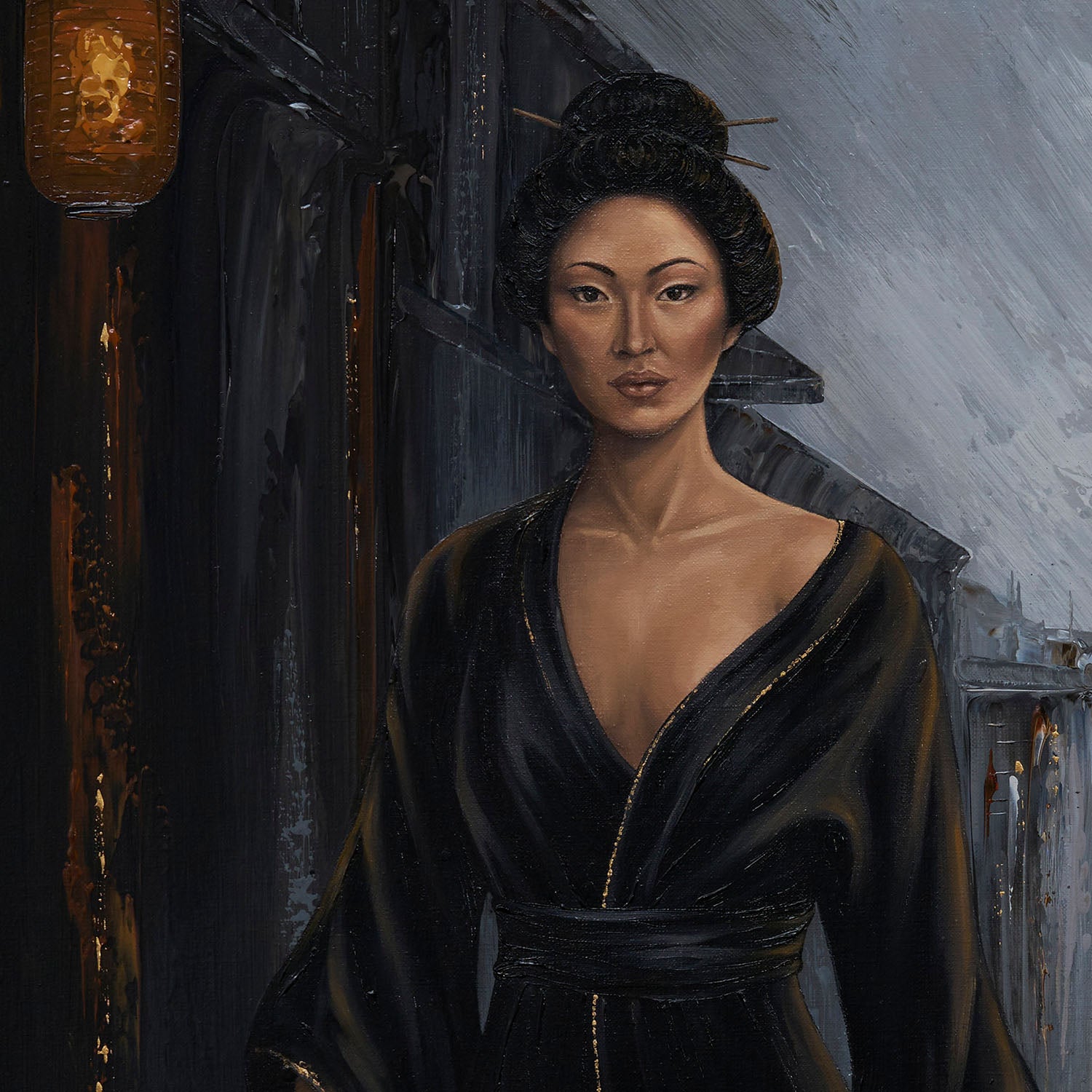 Shadow of the Geisha-by-Isabella Karolewicz-wall-art-print-canvas-poster-framed-Gioia