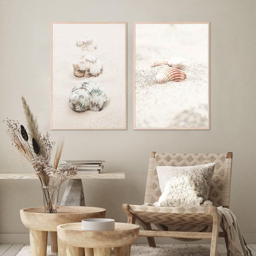 Shells & Shells By The Beach, Set Of 2-by-Plus X Studio-wall-art-print-canvas-poster-framed-Gioia