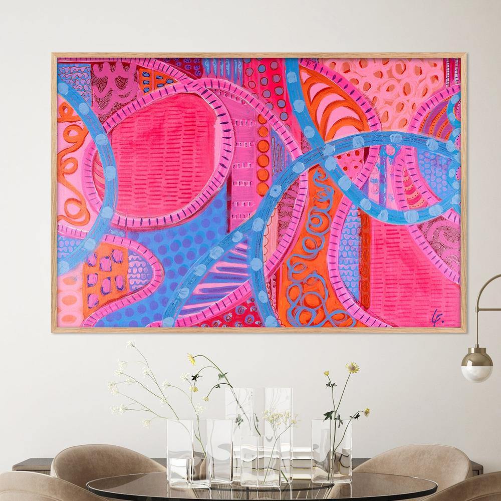 Shibuyu Scramble Vibes-by-Lindy Farley-wall-art-print-canvas-poster-framed-Gioia