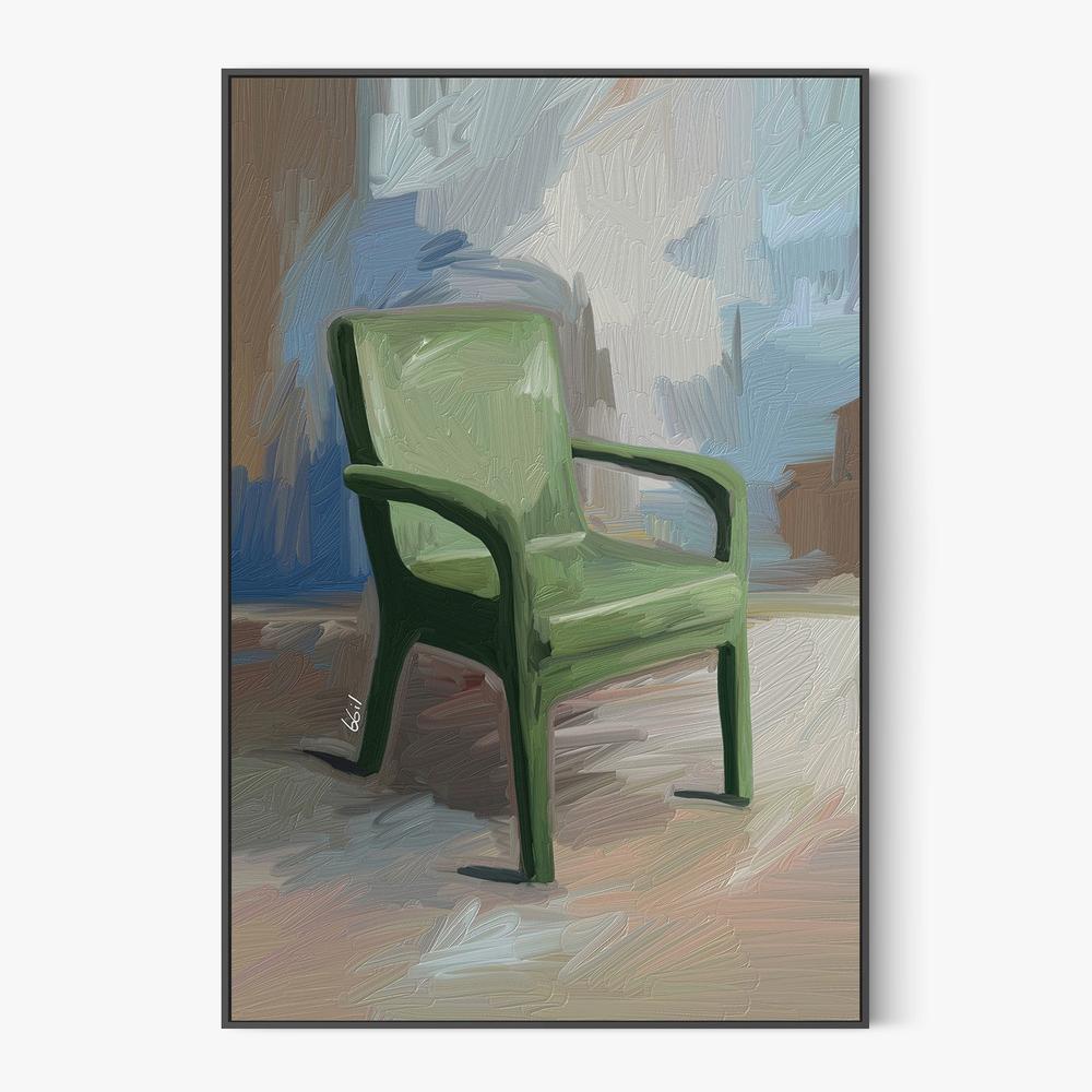 SILLA VERDE-by-Giovanna Gil Alves-wall-art-print-canvas-poster-framed-Gioia