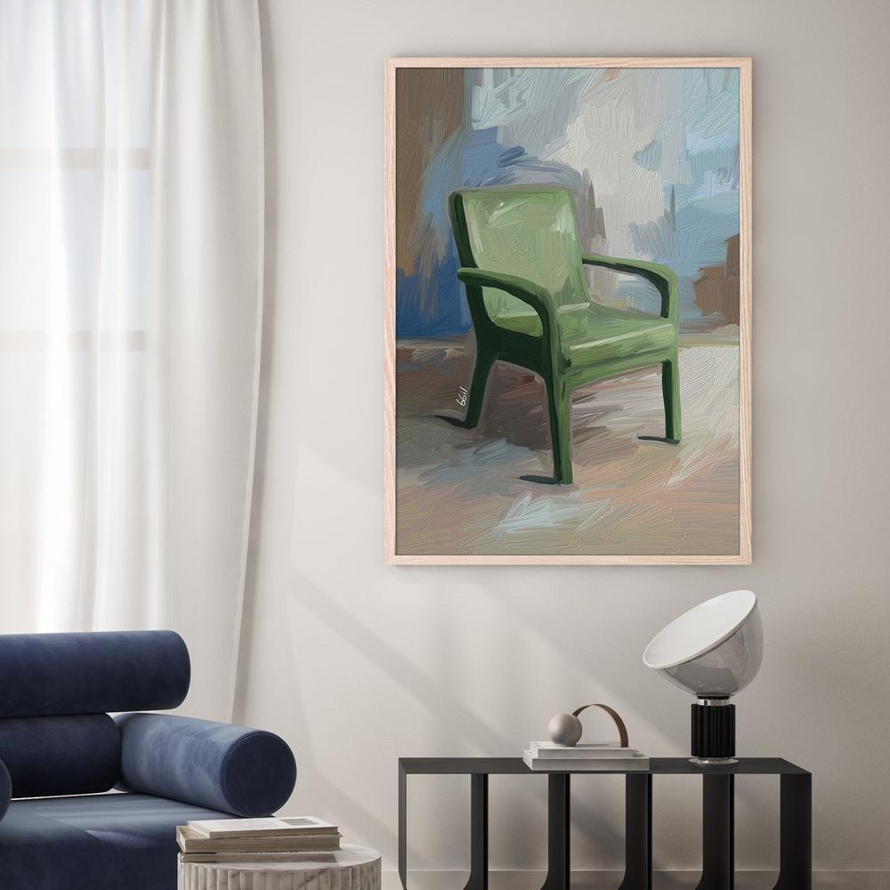 SILLA VERDE-by-Giovanna Gil Alves-wall-art-print-canvas-poster-framed-Gioia