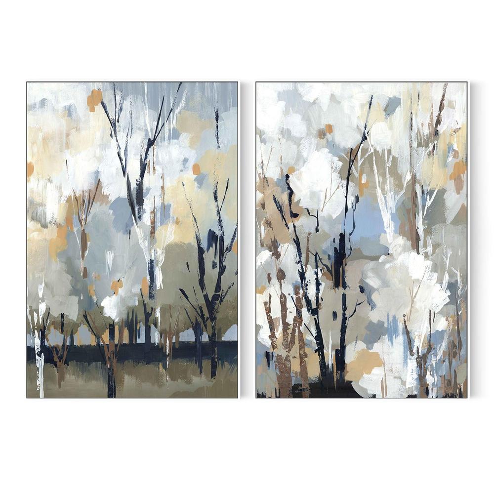 Silversong Birch, Style A & B, Set Of 2-by-Lera-wall-art-print-canvas-poster-framed-Gioia