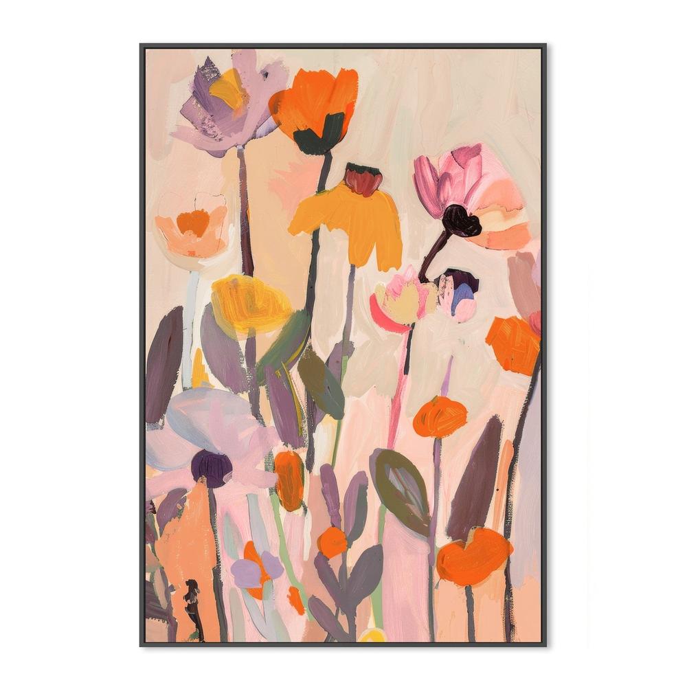 Soft Abstract Blooms With Stems-by-Stephanie Jeuffroy-wall-art-print-canvas-poster-framed-Gioia
