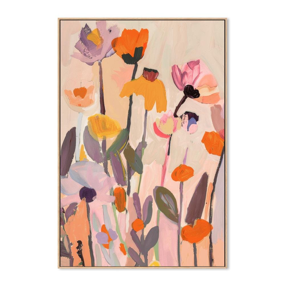Soft Abstract Blooms With Stems-by-Stephanie Jeuffroy-wall-art-print-canvas-poster-framed-Gioia