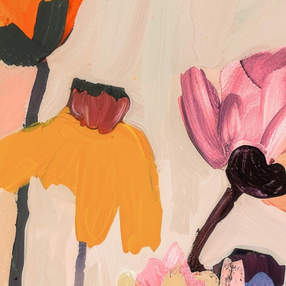 Soft Abstract Blooms With Stems-by-Stephanie Jeuffroy-wall-art-print-canvas-poster-framed-Gioia