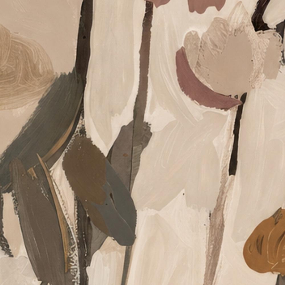 Soft Abstract Blooms With Stems, Warm Neutral-by-Stephanie Jeuffroy-wall-art-print-canvas-poster-framed-Gioia