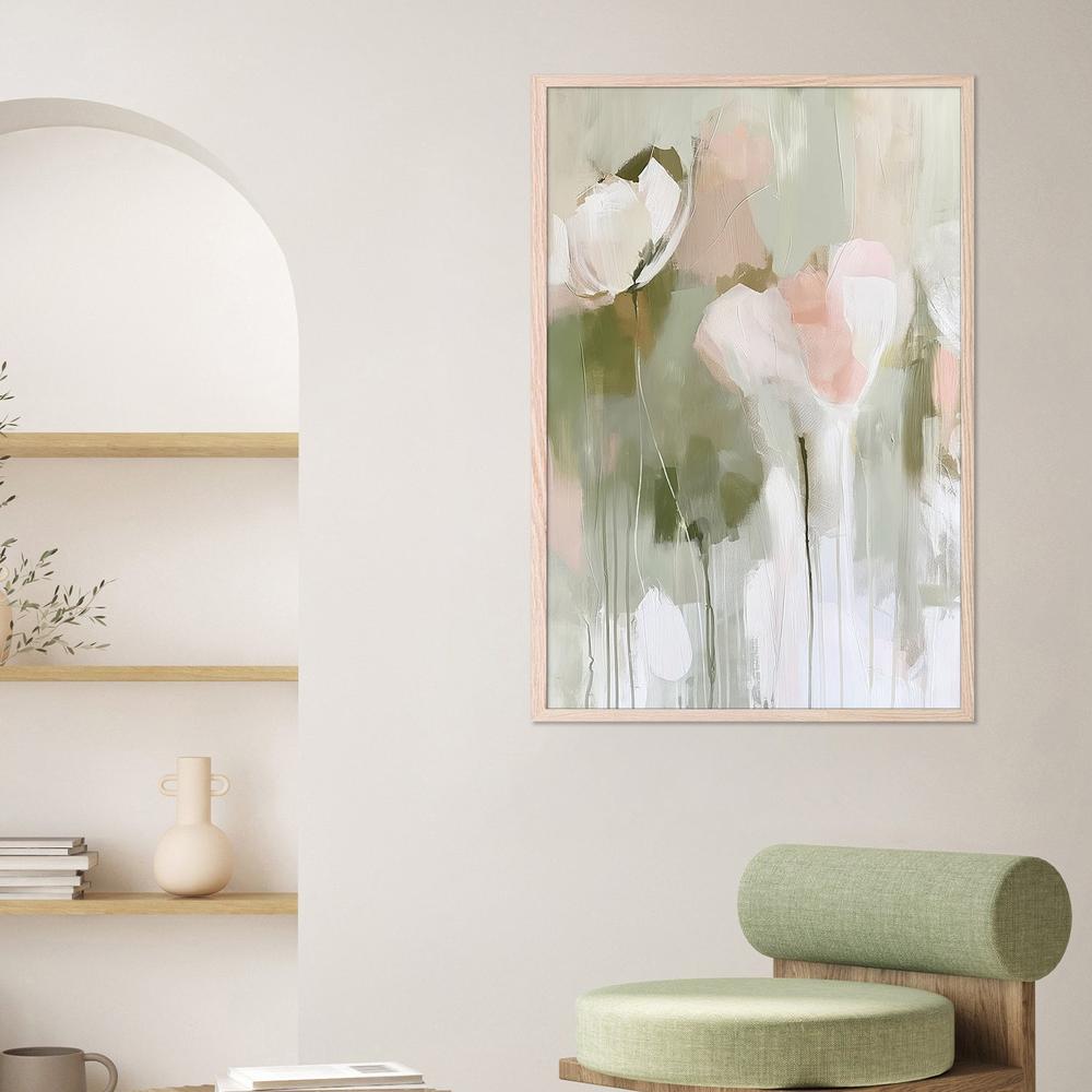Soft Abstract Flowers-by-Sally Ann Moss-wall-art-print-canvas-poster-framed-Gioia
