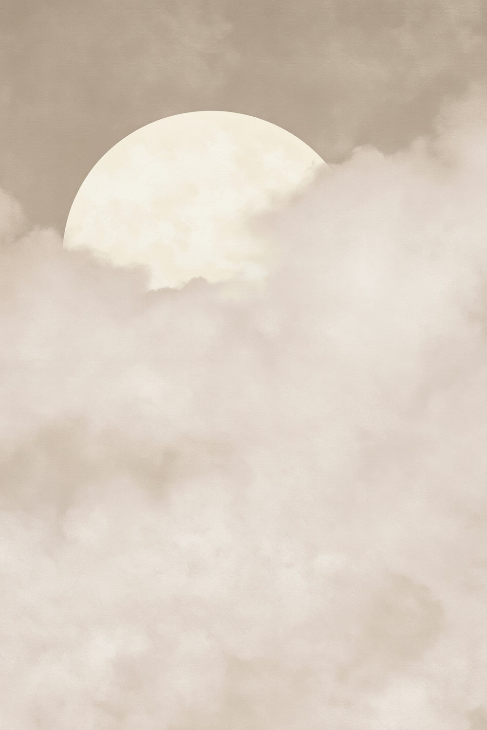 Soft Moon Above Clouds-by-Stephanie Jeuffroy-wall-art-print-canvas-poster-framed-Gioia