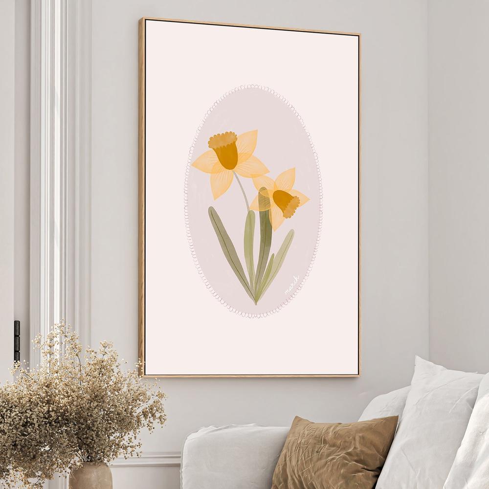 Soft Spring Daffodils-by-Menina Lisboa-wall-art-print-canvas-poster-framed-Gioia