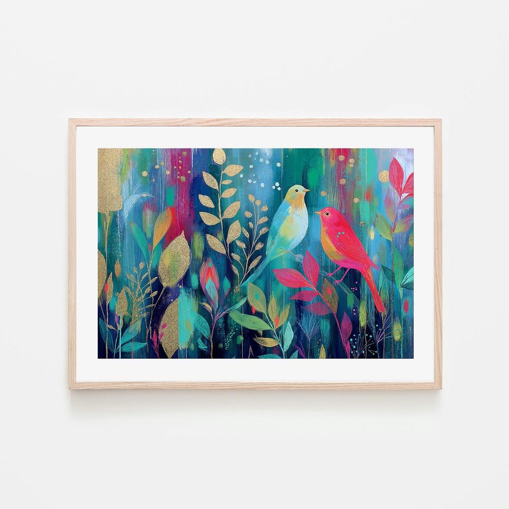 Songbirds in the Garden-by-Chromatic Storm Studio-wall-art-print-canvas-poster-framed-Gioia