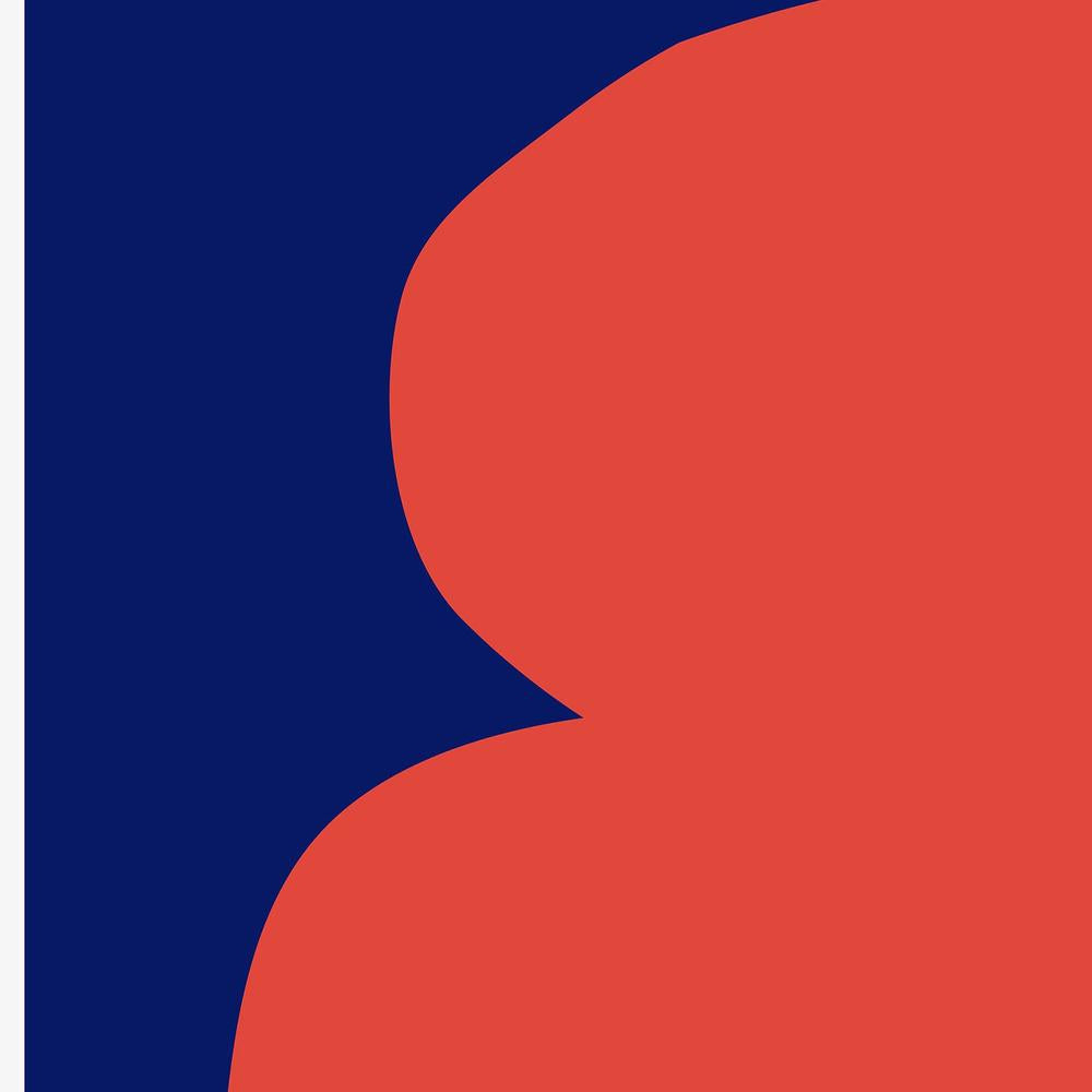 Stacked Red Blue Forms-by-RS LAB STUDIO-wall-art-print-canvas-poster-framed-Gioia