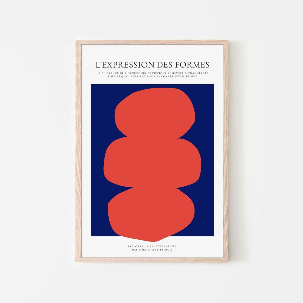 Stacked Red Blue Forms-by-RS LAB STUDIO-wall-art-print-canvas-poster-framed-Gioia