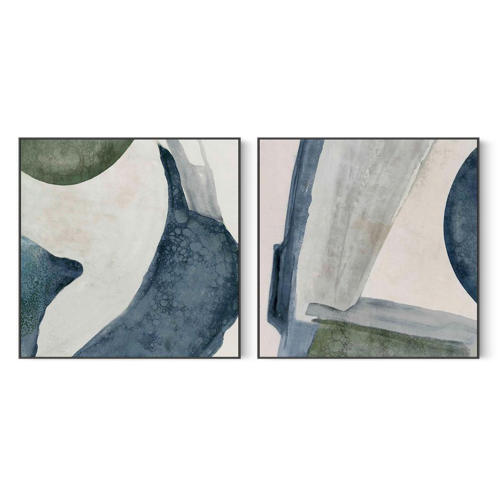 Structured Serenity, Style A & B, Set Of 2-by-Jacob Q-wall-art-print-canvas-poster-framed-Gioia