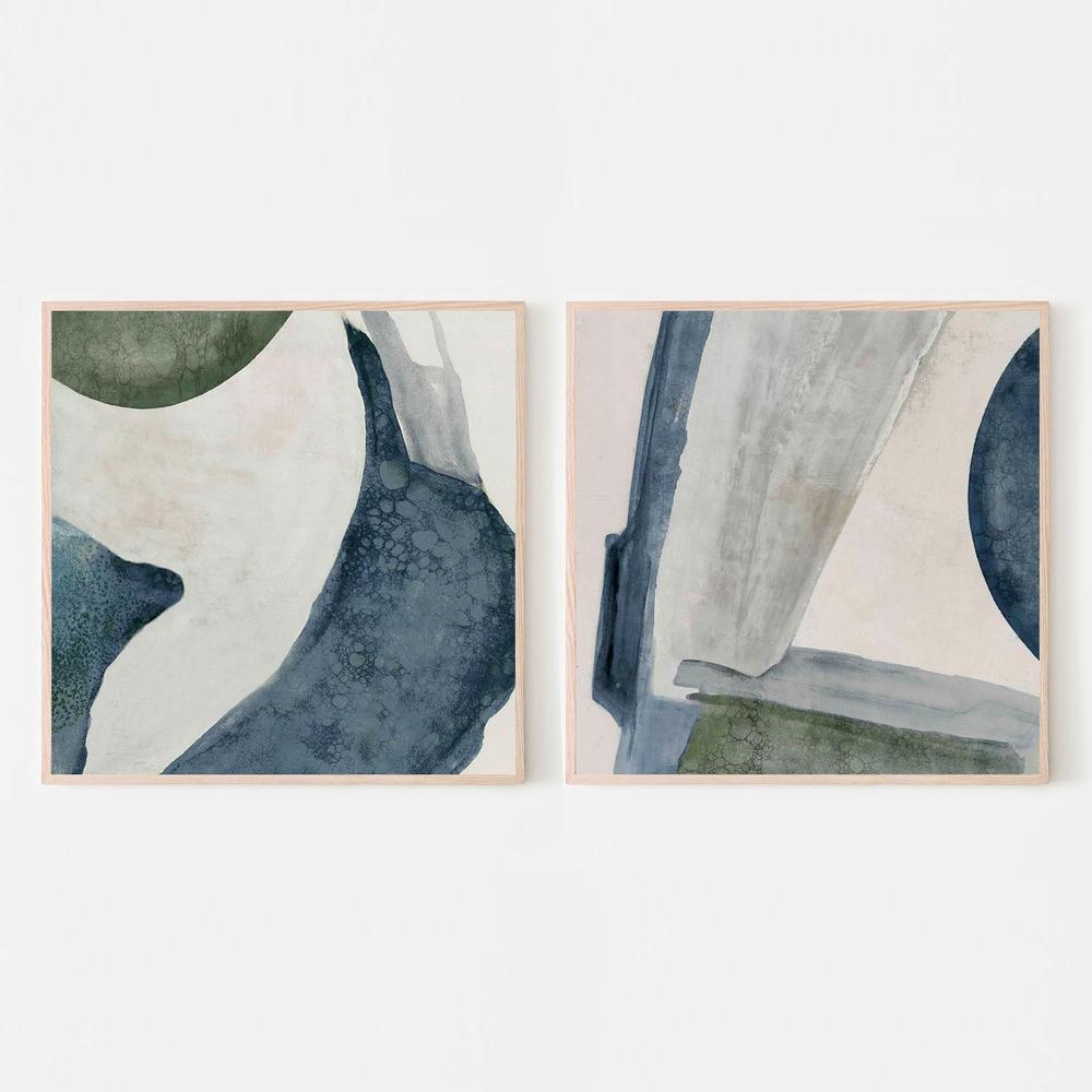 Structured Serenity, Style A & B, Set Of 2-by-Jacob Q-wall-art-print-canvas-poster-framed-Gioia