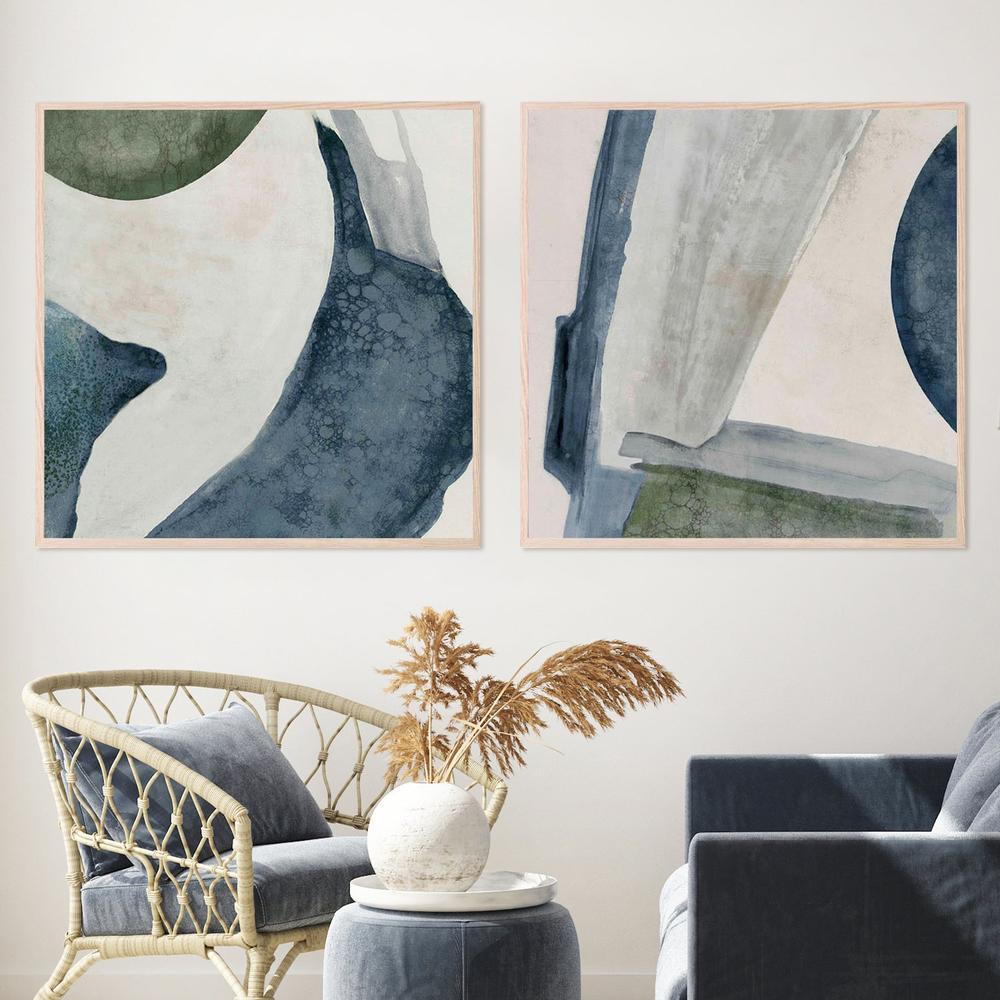Structured Serenity, Style A & B, Set Of 2-by-Jacob Q-wall-art-print-canvas-poster-framed-Gioia