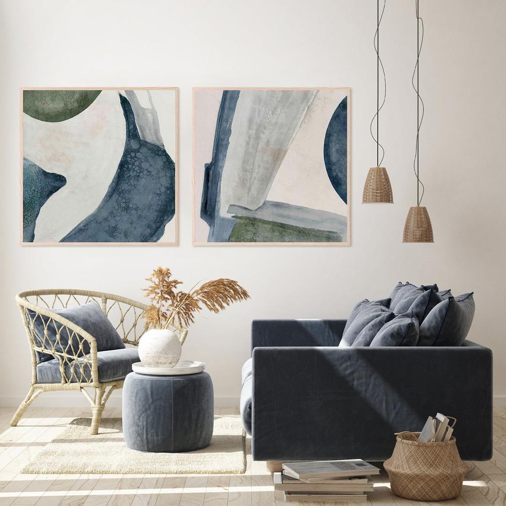 Structured Serenity, Style A & B, Set Of 2-by-Jacob Q-wall-art-print-canvas-poster-framed-Gioia