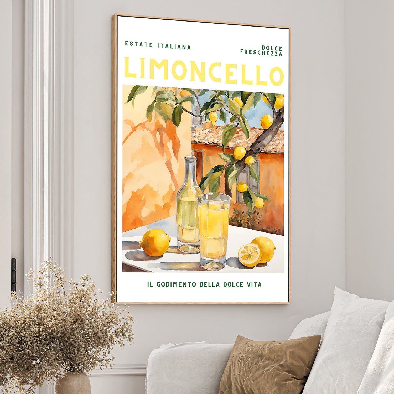 Summer Italian Limoncello-by-Ohkimiko-wall-art-print-canvas-poster-framed-Gioia