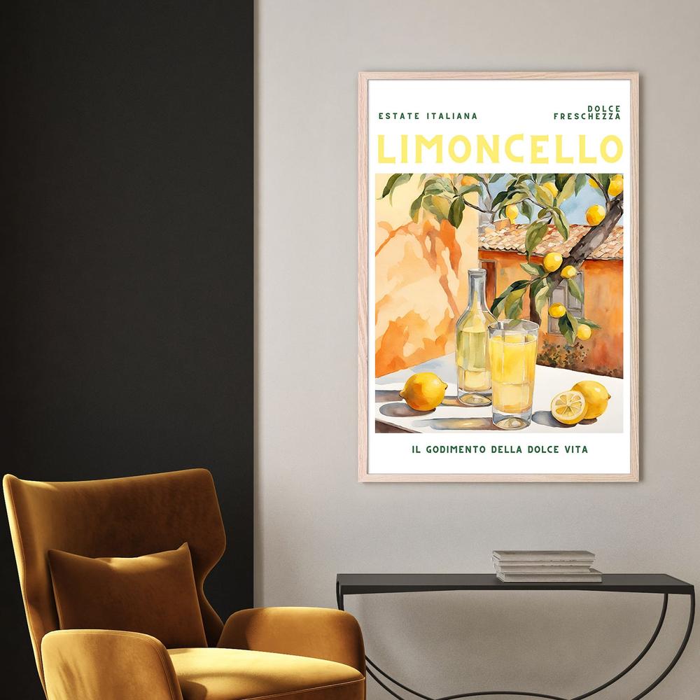 Summer Italian Limoncello-by-Ohkimiko-wall-art-print-canvas-poster-framed-Gioia
