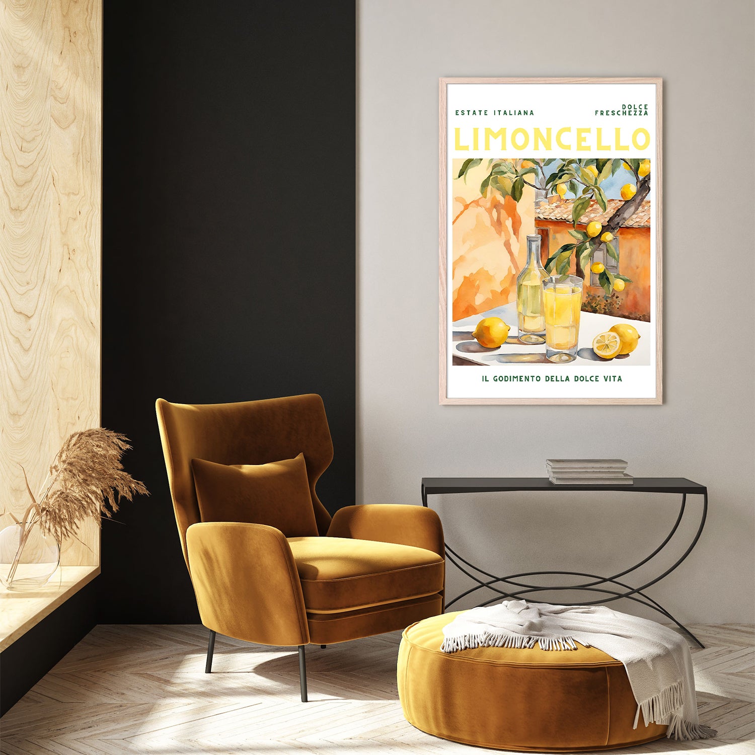 Summer Italian Limoncello-by-Ohkimiko-wall-art-print-canvas-poster-framed-Gioia