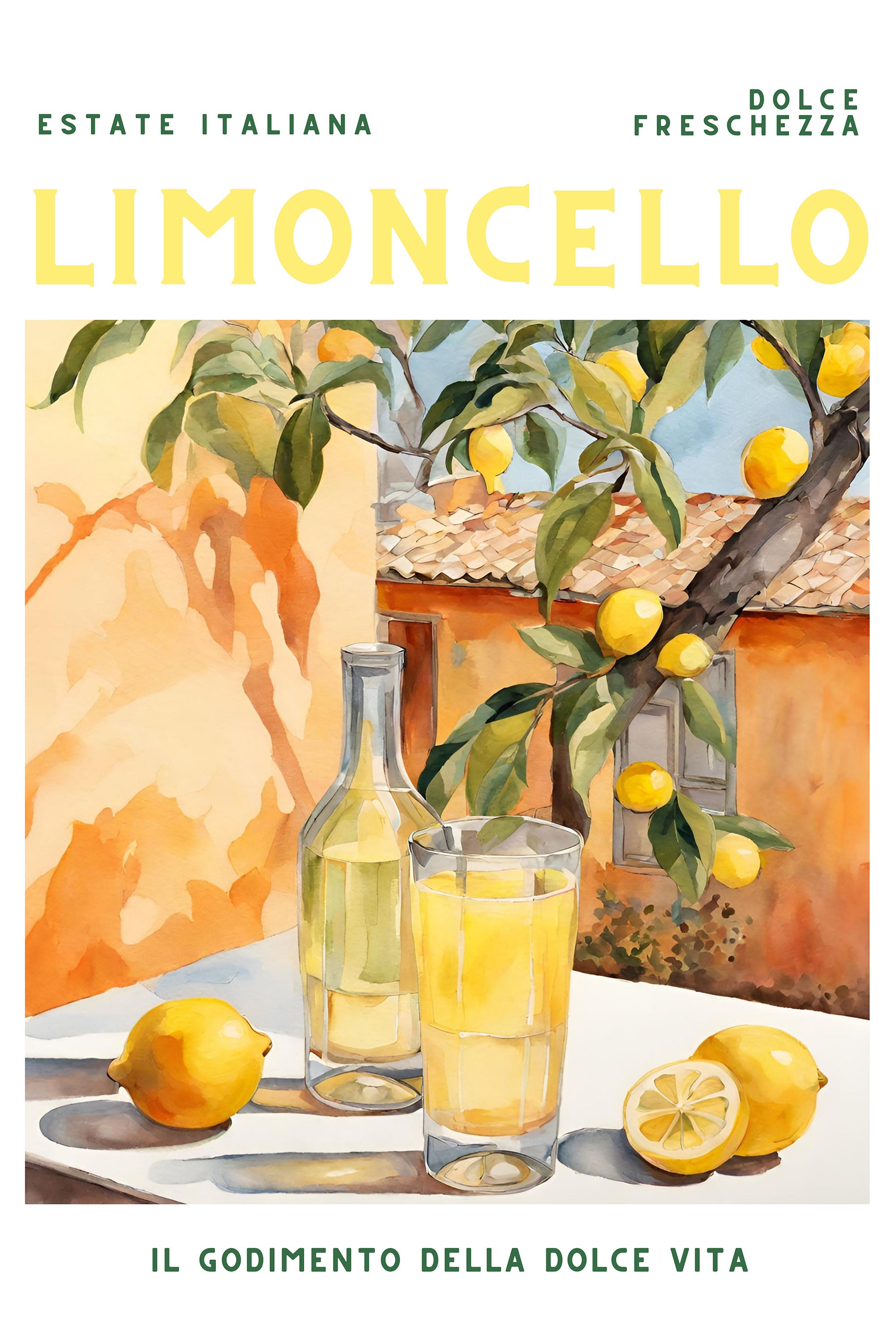 Summer Italian Limoncello-by-Ohkimiko-wall-art-print-canvas-poster-framed-Gioia