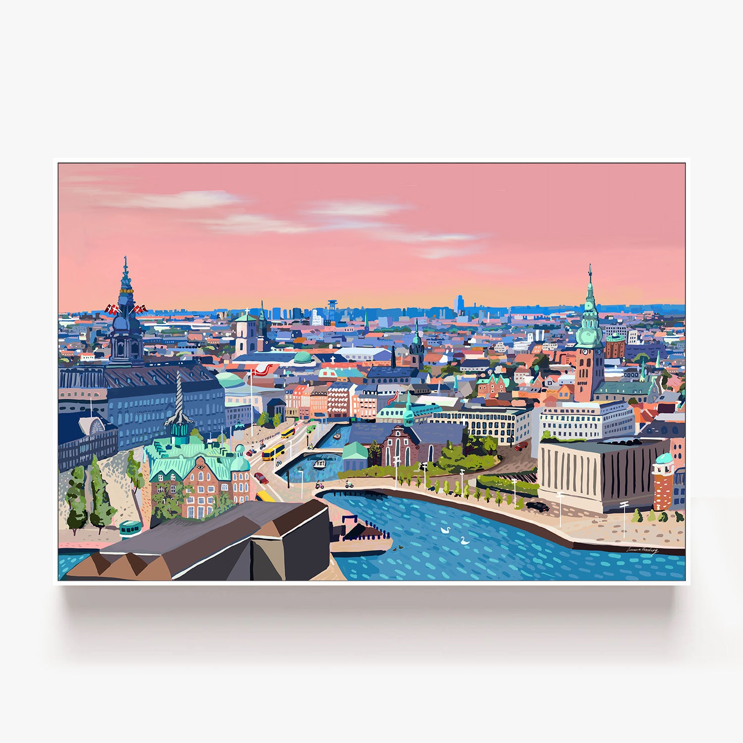 SunriseIn Copenhagen-by-Emma Forsberg-wall-art-print-canvas-poster-framed-Gioia