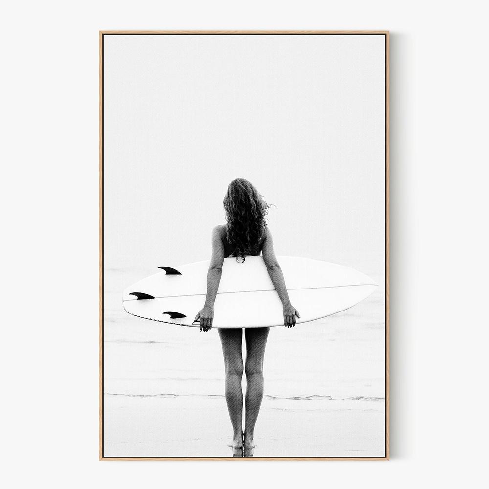 Surf Girl-by-Gal Pittel-wall-art-print-canvas-poster-framed-Gioia