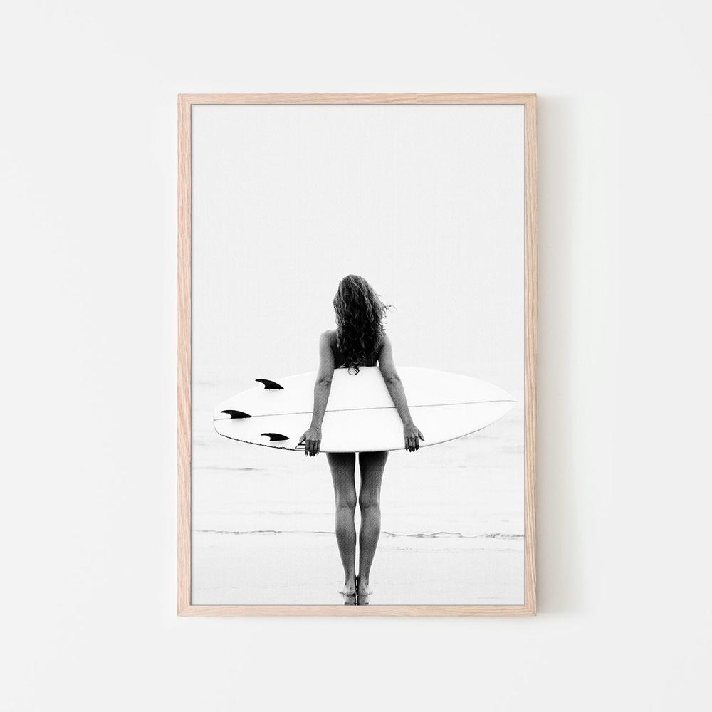 Surf Girl-by-Gal Pittel-wall-art-print-canvas-poster-framed-Gioia