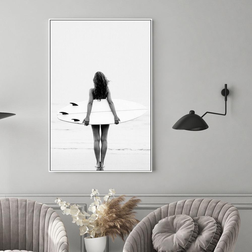 Surf Girl-by-Gal Pittel-wall-art-print-canvas-poster-framed-Gioia