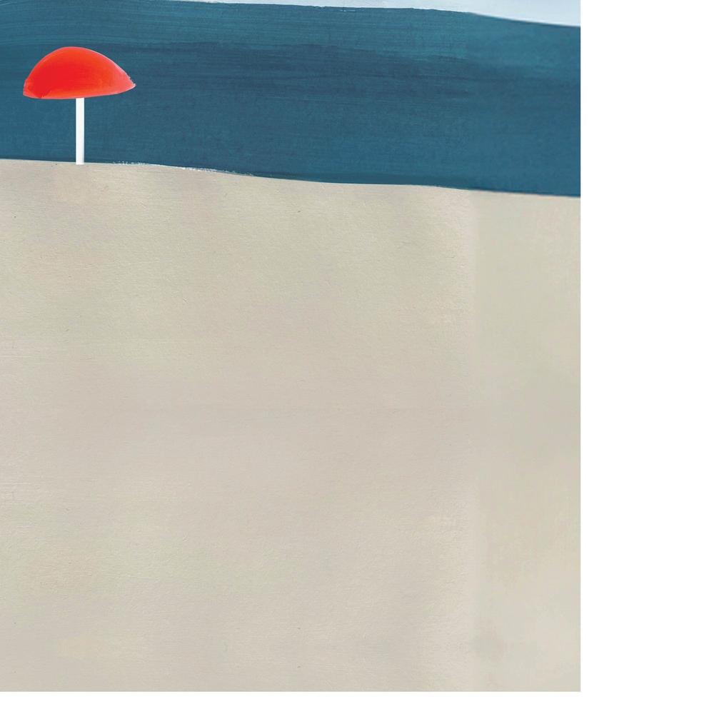 Surfer Beach Umbrella-by-Alex Nereuta-wall-art-print-canvas-poster-framed-Gioia