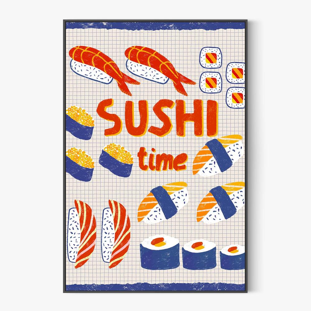 Sushi Time Delights-by-Radhika Modi-wall-art-print-canvas-poster-framed-Gioia