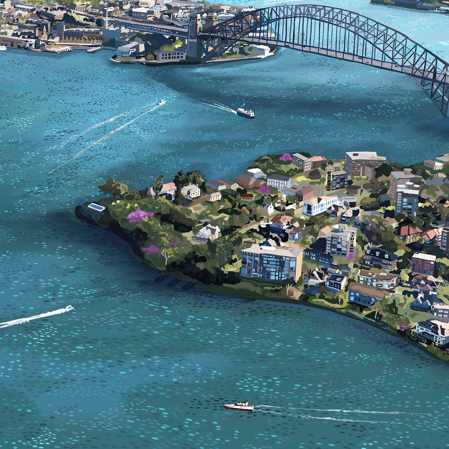 Sydney Harbour-by-Emma Forsberg-wall-art-print-canvas-poster-framed-Gioia