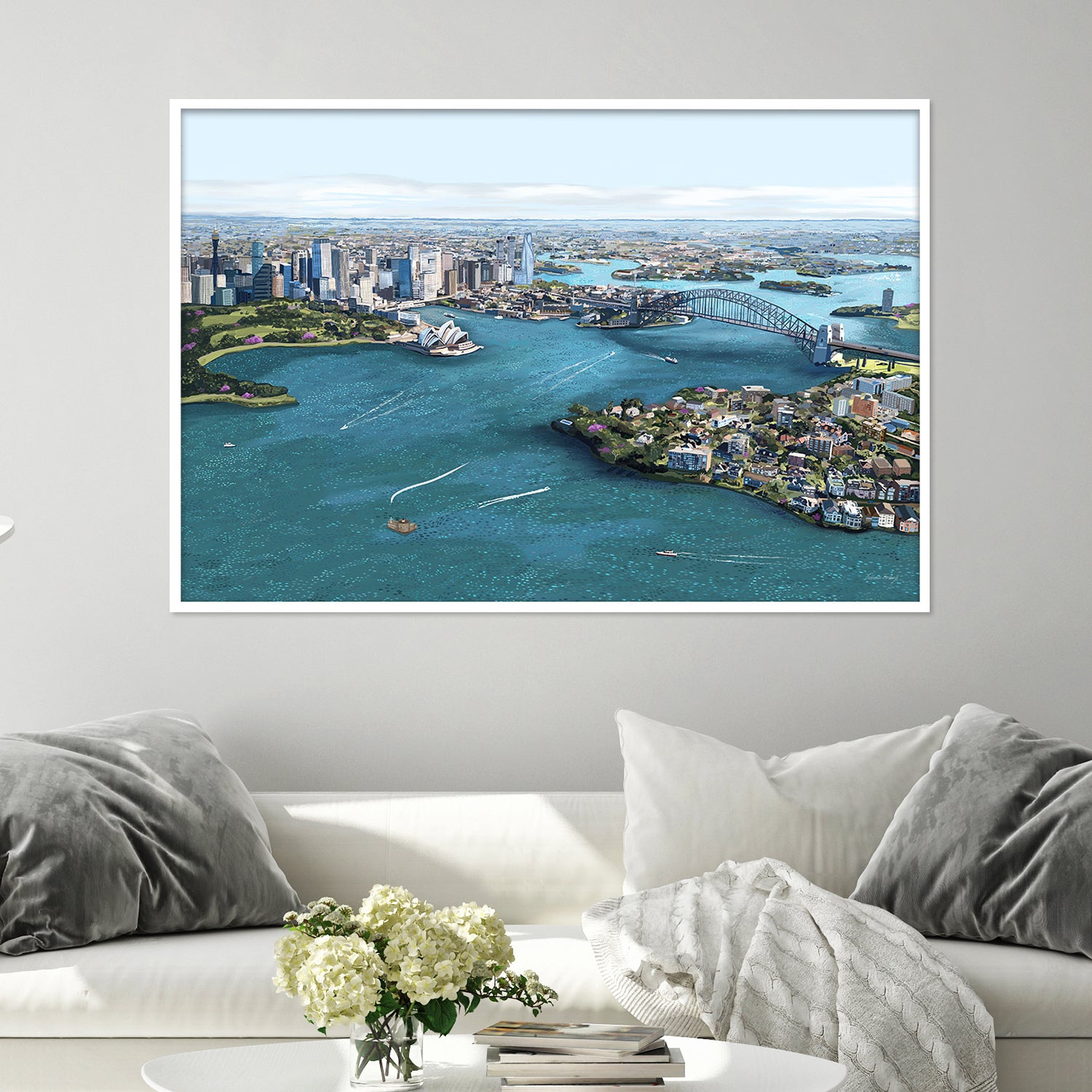 Sydney Harbour-by-Emma Forsberg-wall-art-print-canvas-poster-framed-Gioia