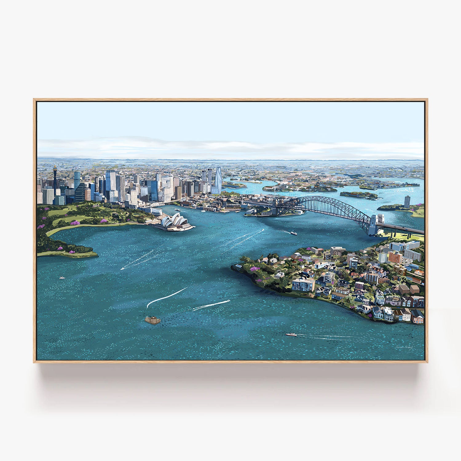 Sydney Harbour-by-Emma Forsberg-wall-art-print-canvas-poster-framed-Gioia