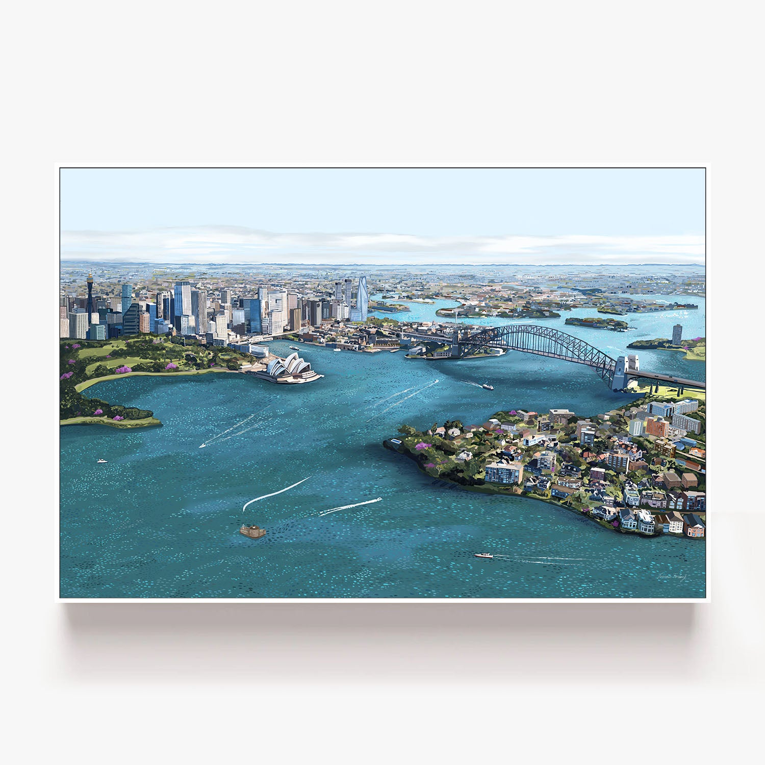 Sydney Harbour-by-Emma Forsberg-wall-art-print-canvas-poster-framed-Gioia