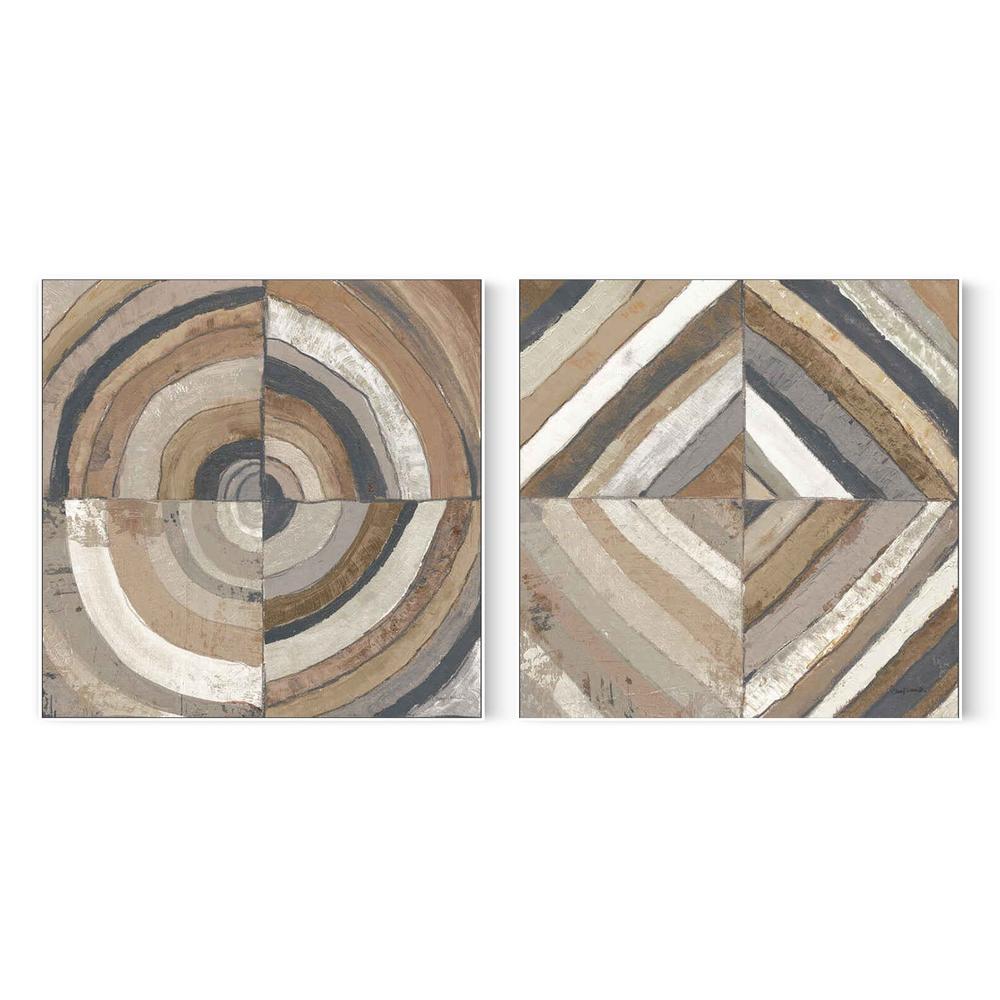 The Center, Style A & B, Abstract Crop Dark, Set Of 2-by-Cheryl Warrick-wall-art-print-canvas-poster-framed-Gioia