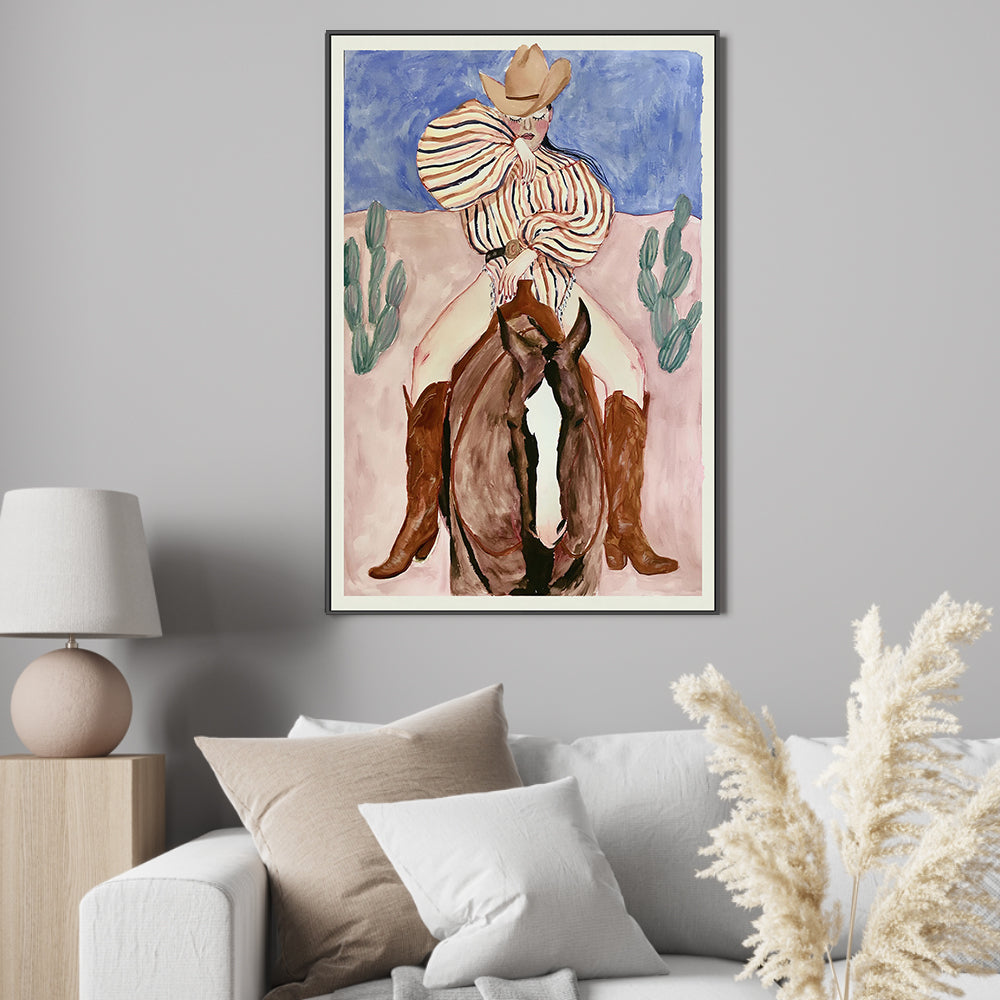 The Cowgirl Way-by-Lady Hana-wall-art-print-canvas-poster-framed-Gioia