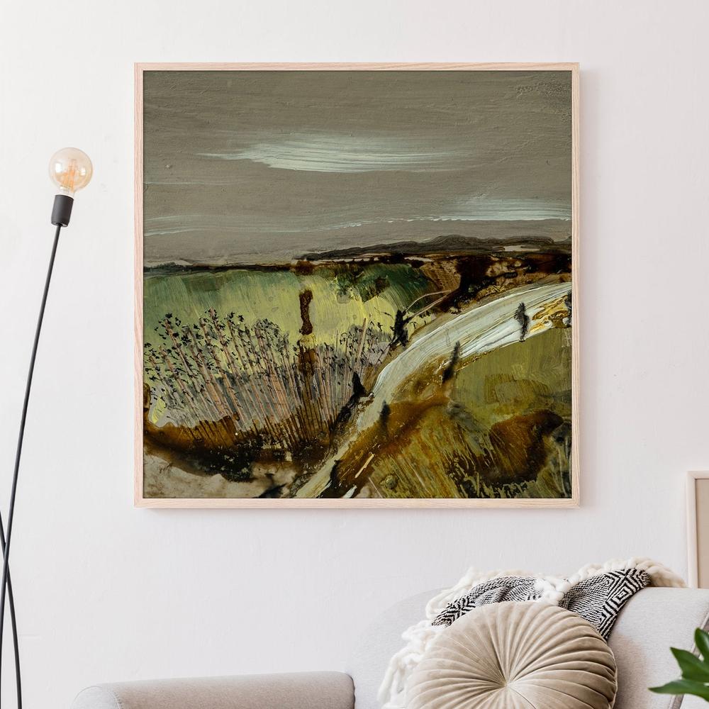 The winding road, Style B-by-Louise O'Hara-wall-art-print-canvas-poster-framed-Gioia