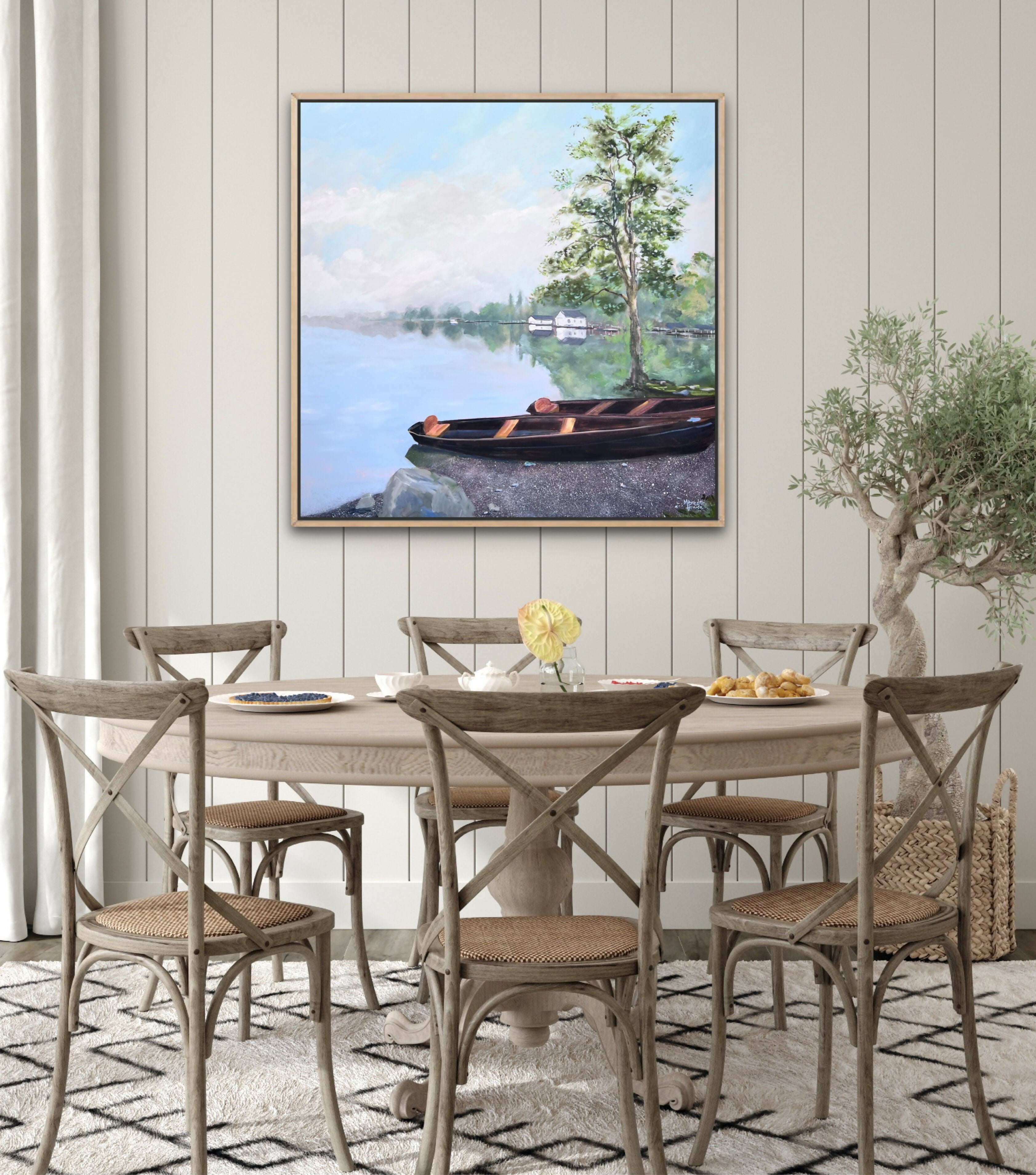 Windermere Boats, Original Hand-Painted Canvas By Meredith Howse