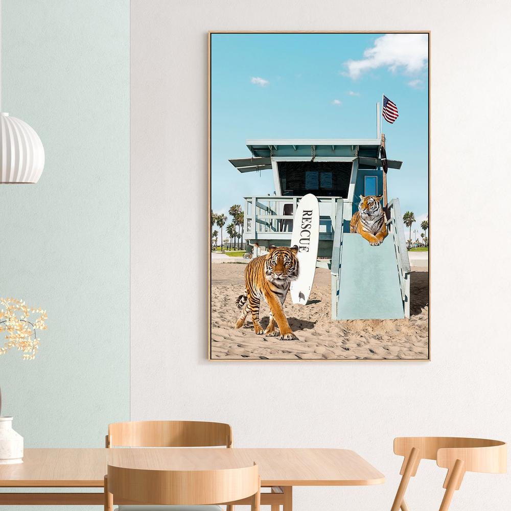 Tigers To The Rescue-by-Gal Pittel-wall-art-print-canvas-poster-framed-Gioia