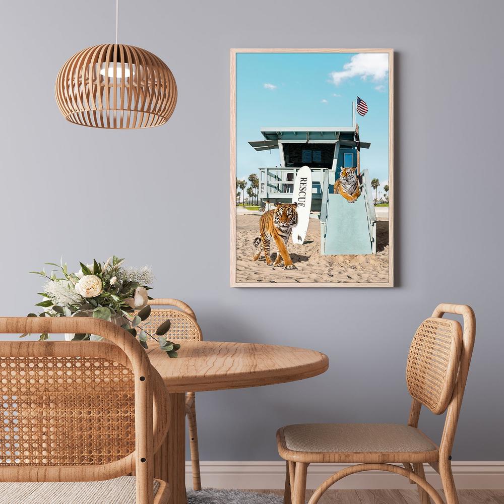 Tigers To The Rescue-by-Gal Pittel-wall-art-print-canvas-poster-framed-Gioia