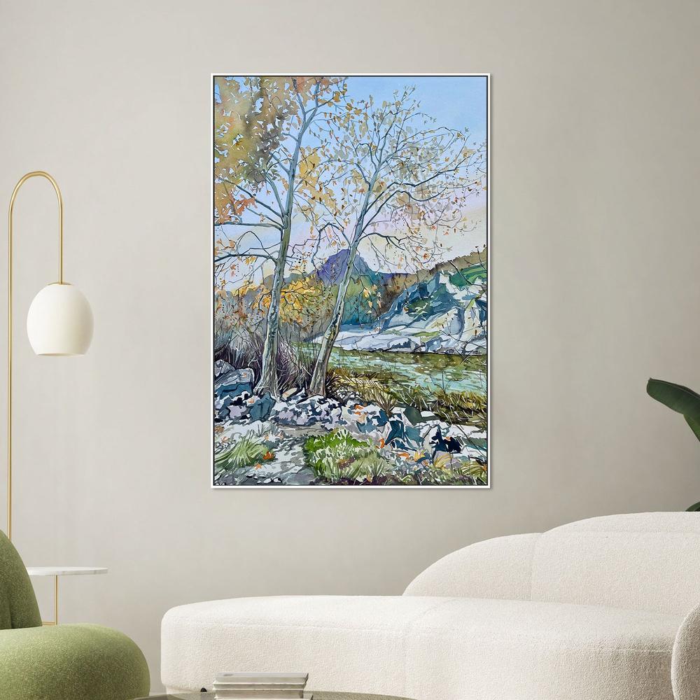 Tranquil Autumn River-by-Luisa Millicent-wall-art-print-canvas-poster-framed-Gioia