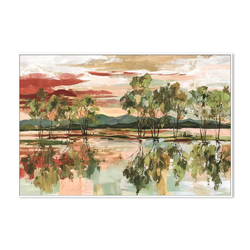 Trees Mirrored in Tranquil Waters-by-Chromatic Storm Studio-wall-art-print-canvas-poster-framed-Gioia