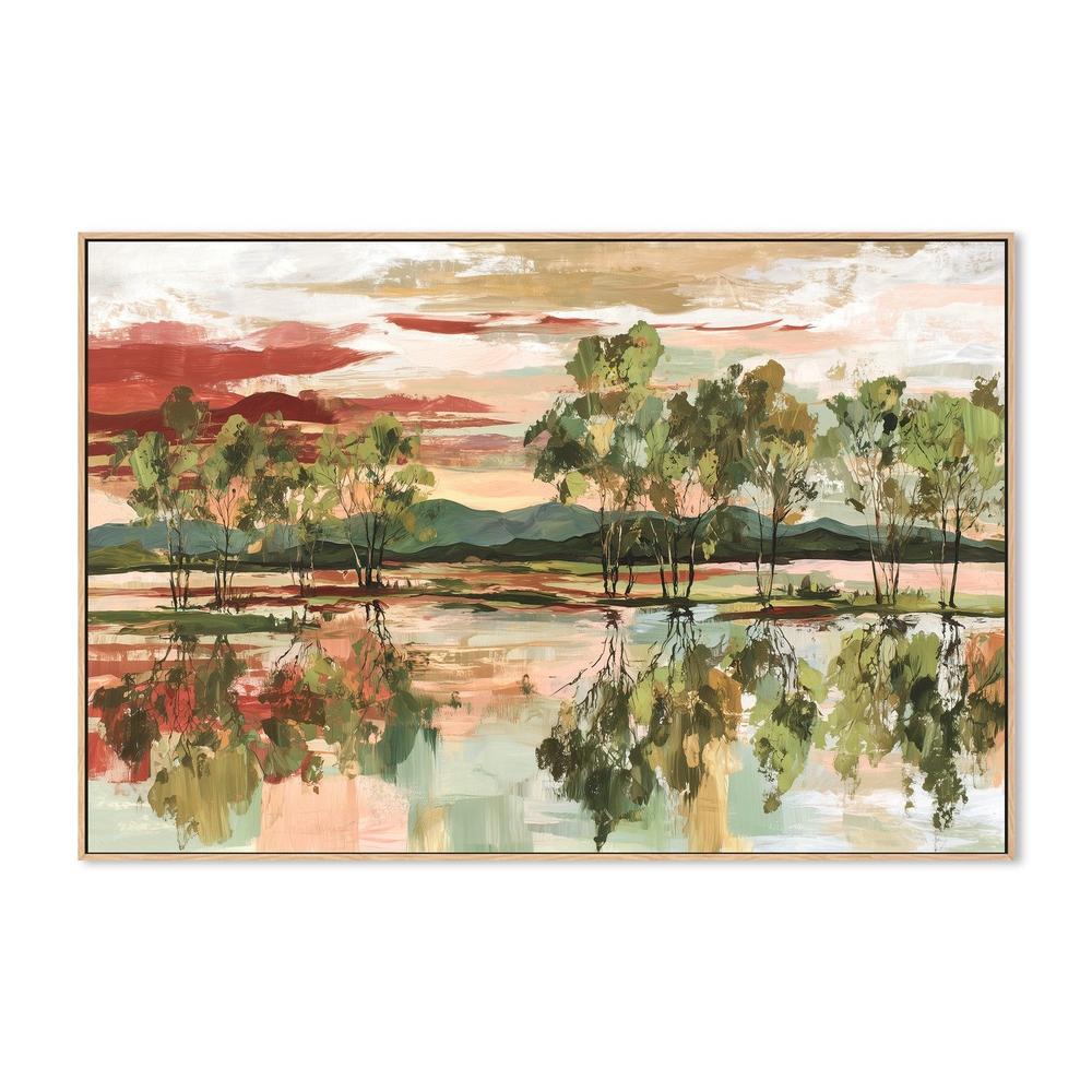 Trees Mirrored in Tranquil Waters-by-Chromatic Storm Studio-wall-art-print-canvas-poster-framed-Gioia
